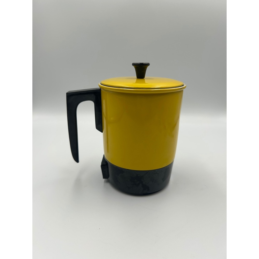 Vintage Valiant Yellow Electric Hot Pot 15/2306 Retro Portable Kettle 400W 120V